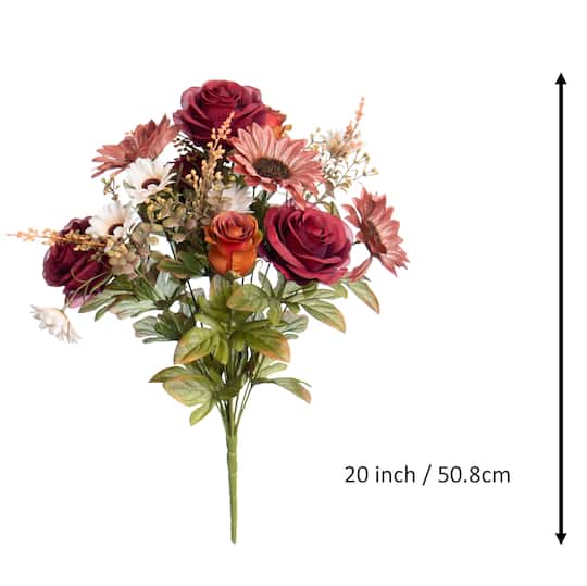 20" White Sunflower & Rose Mix Bush by Ashland®